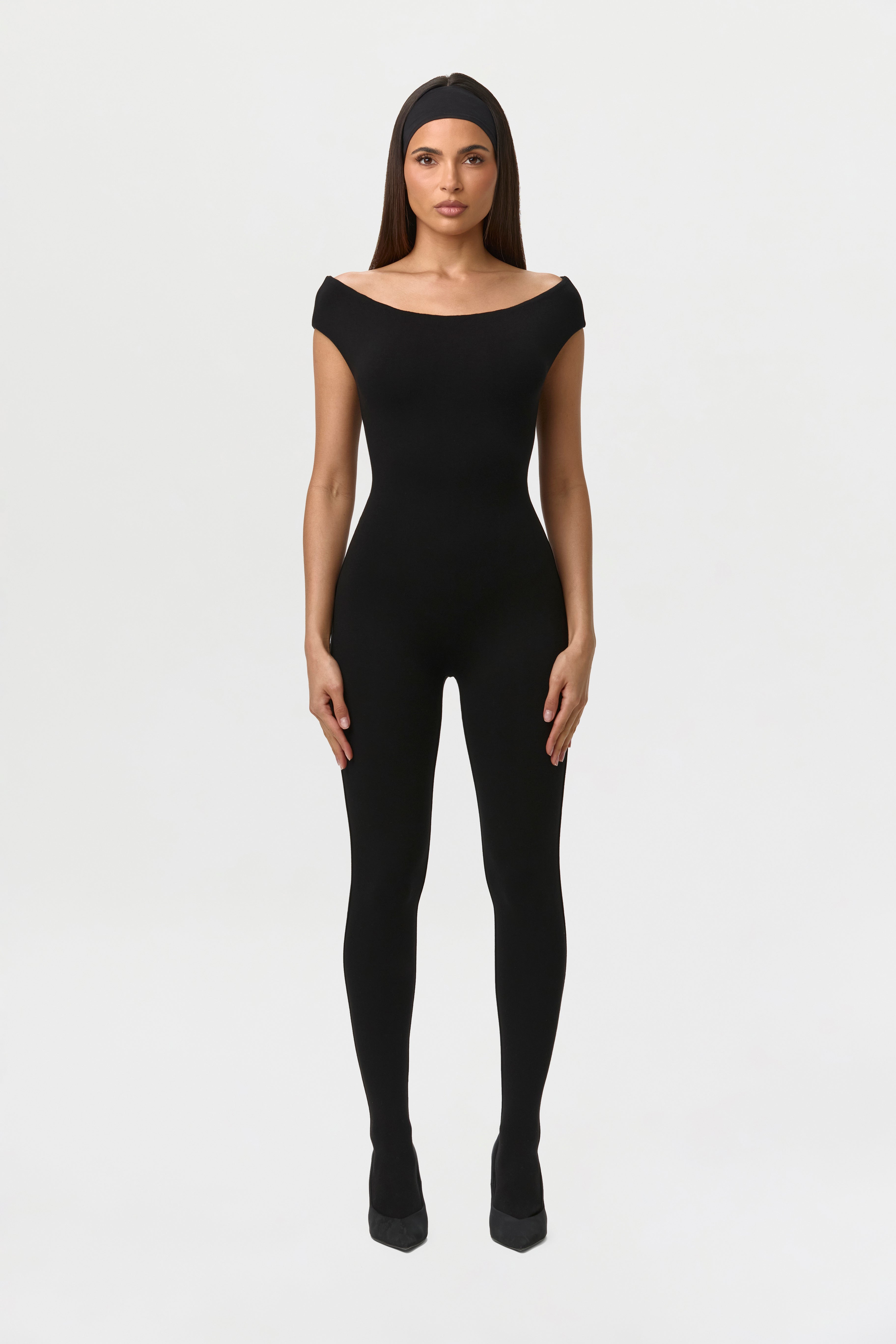 Smooth Off-Shoulder Jumpsuit Petite – Naked Wardrobe