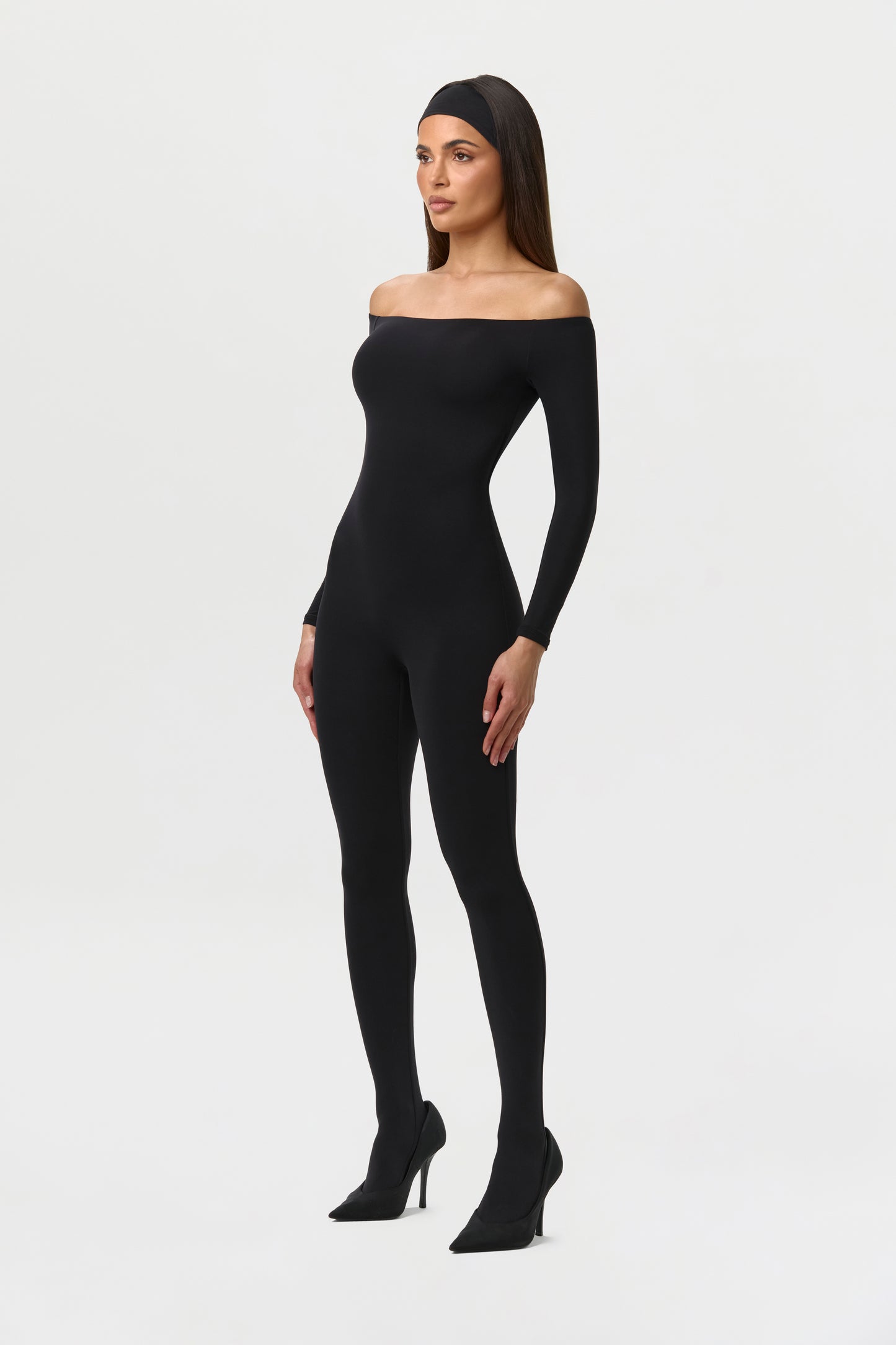 Naked Off-Shoulder Jumpsuit Petite