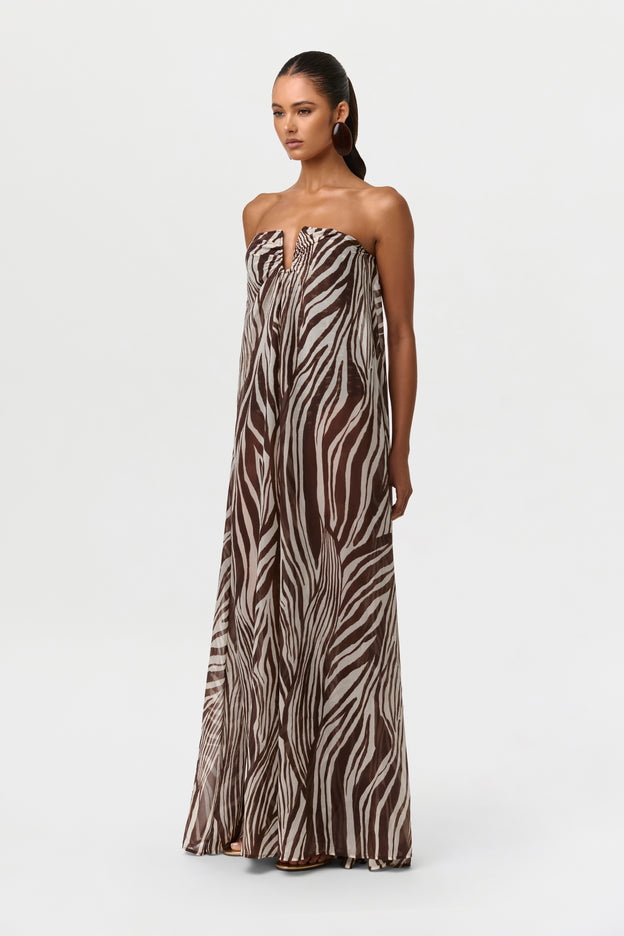 Chiffon Print Wide-Leg Jumpsuit