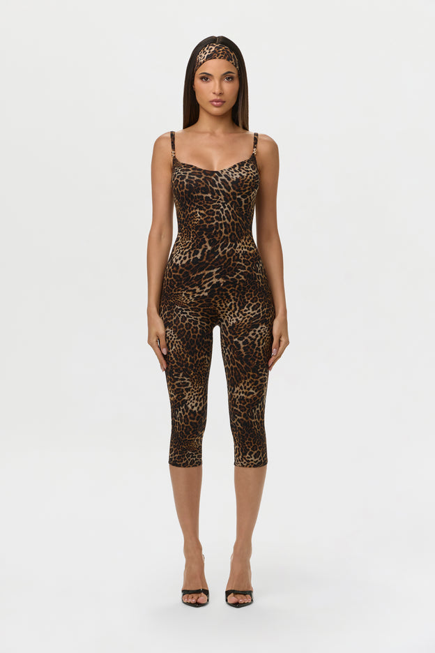 Naked Print Capri Jumpsuit