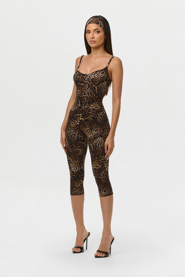 Naked Print Capri Jumpsuit