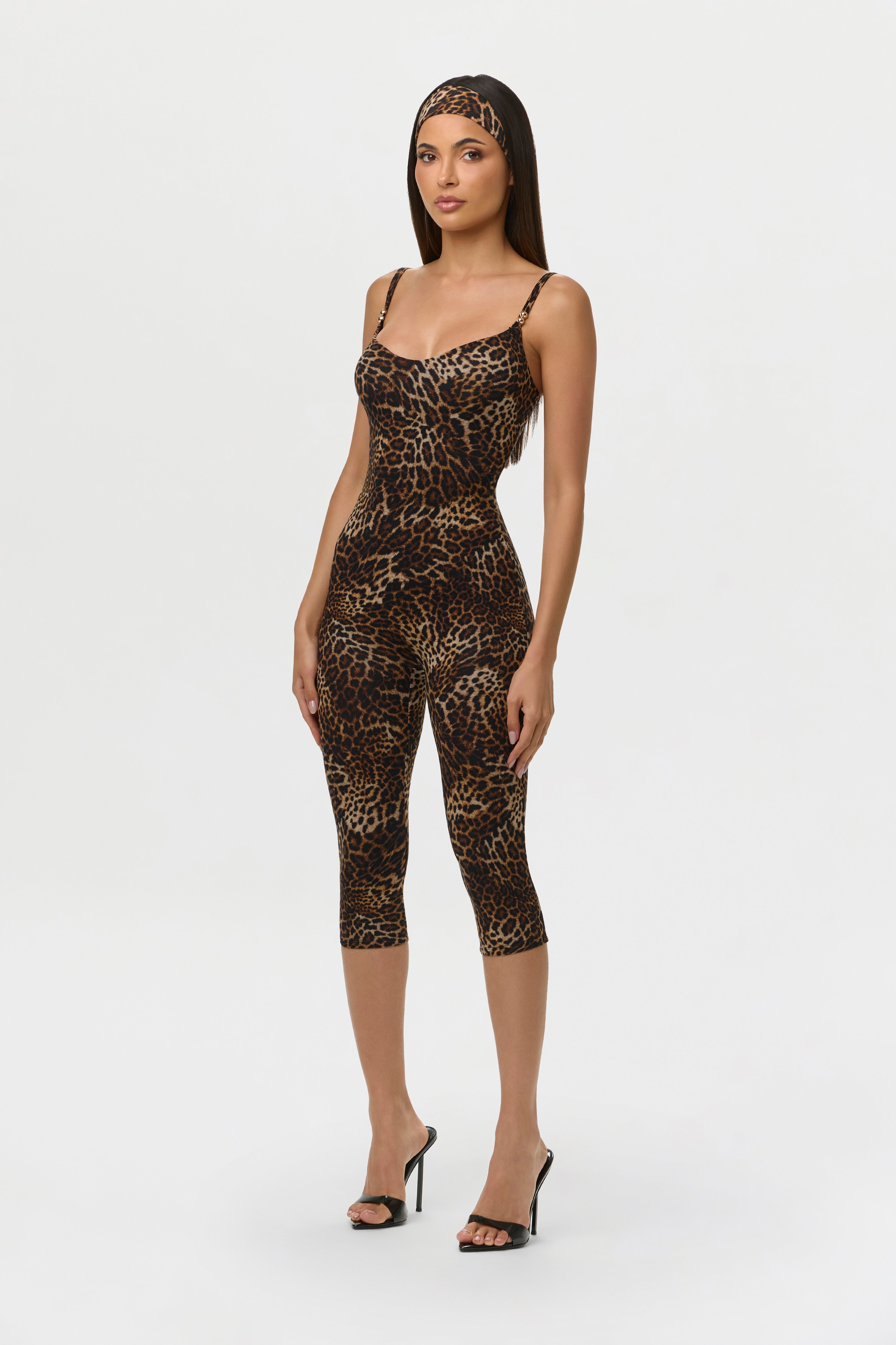 Naked Print Capri Jumpsuit