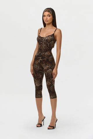 Naked Print Capri Jumpsuit