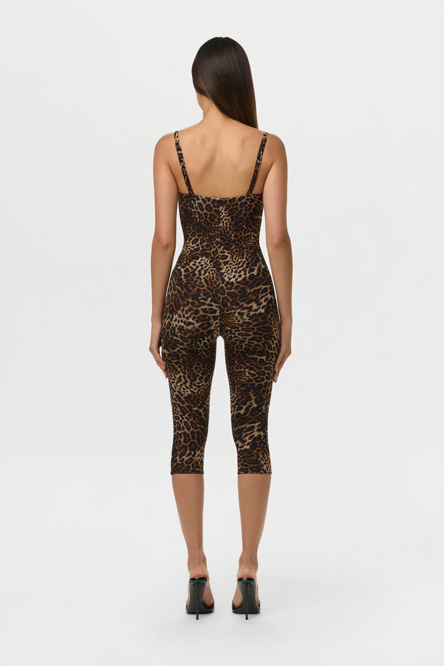 Naked Print Capri Jumpsuit