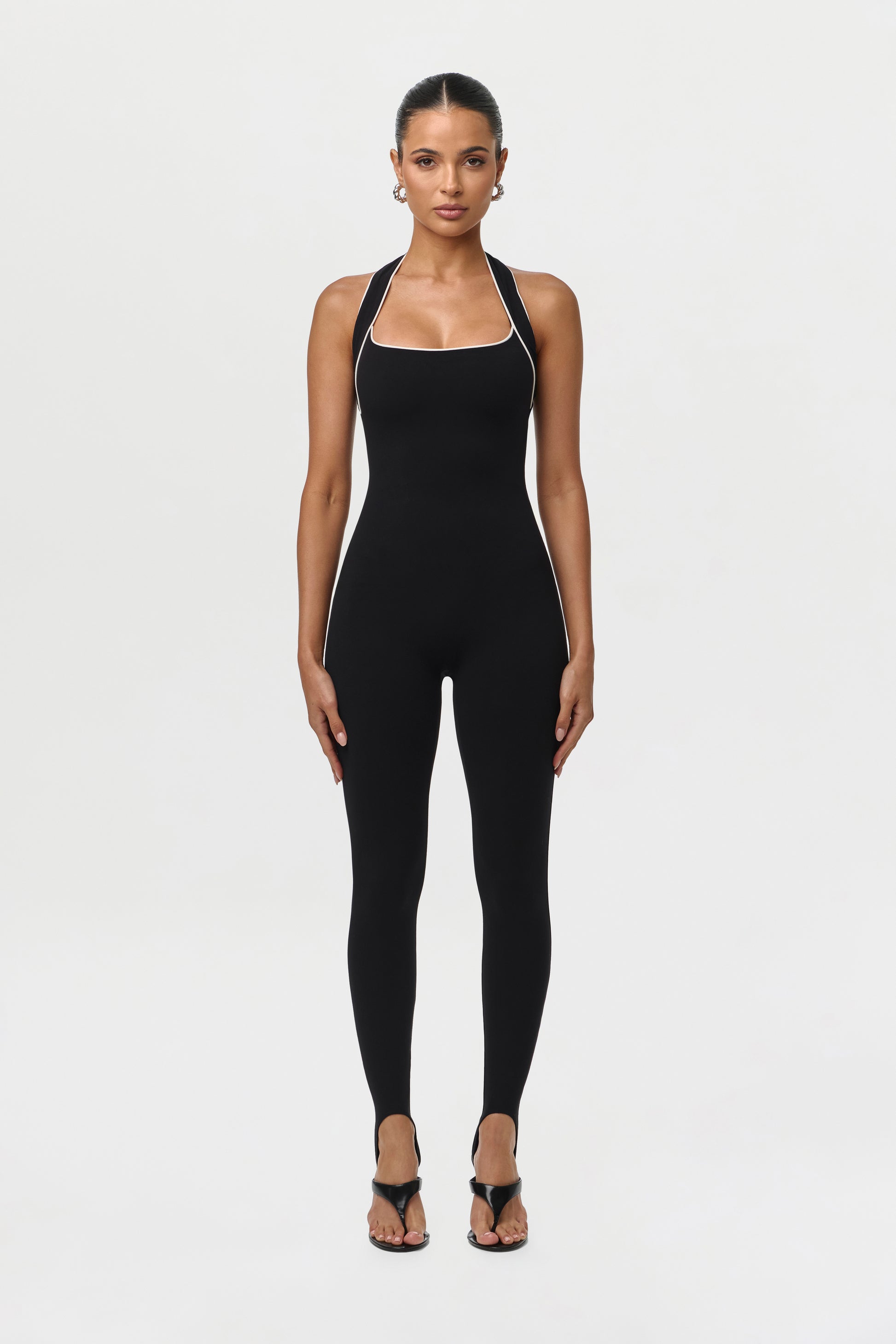 Black Sporty Naked Jumpsuit