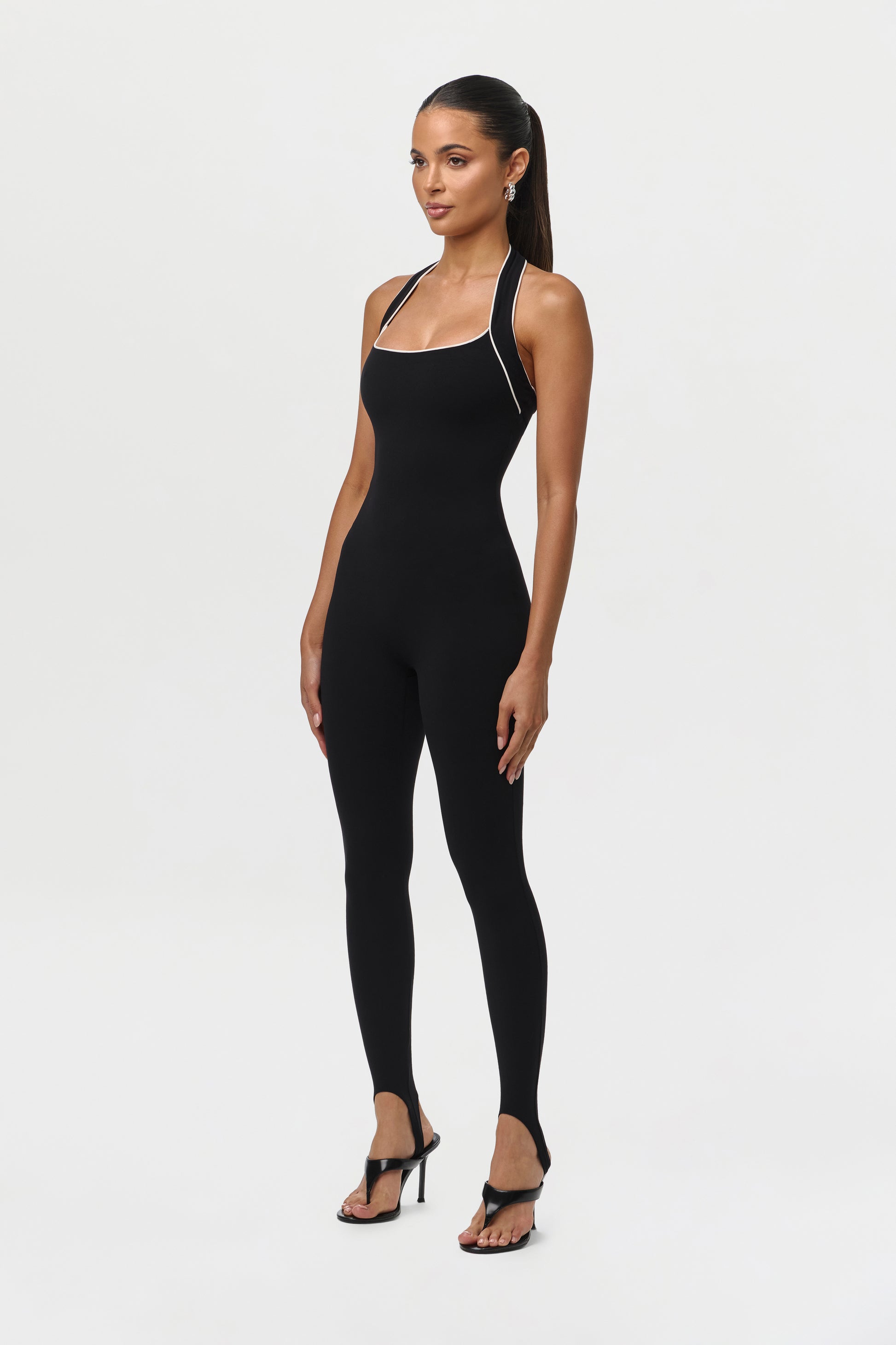 Black Sporty Naked Jumpsuit