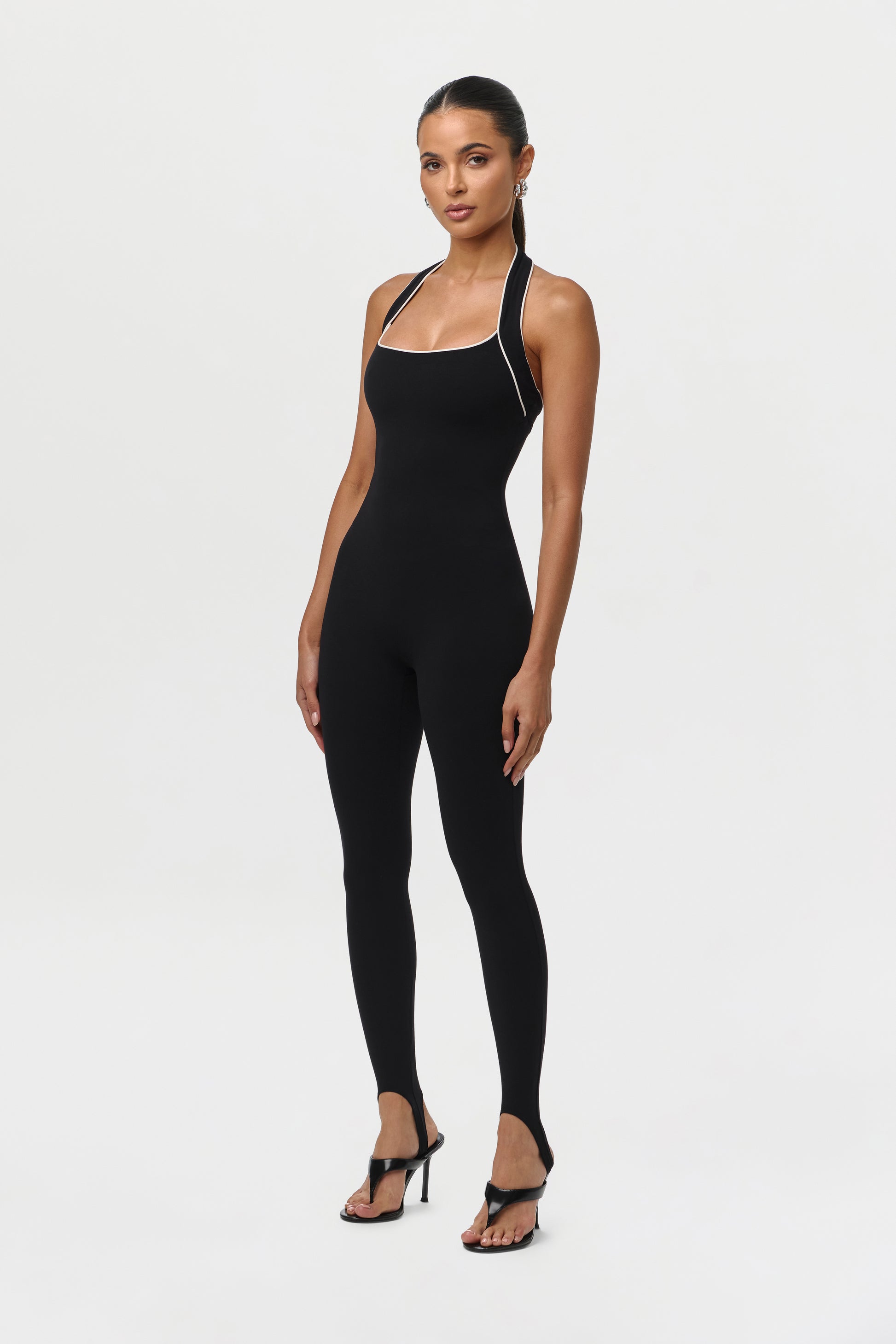 Black Sporty Naked Jumpsuit