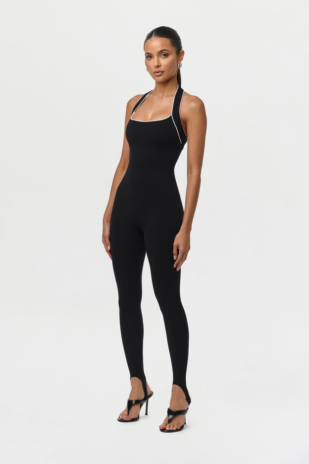 Naked Sculpt Halter Stirrup Jumpsuit Petite