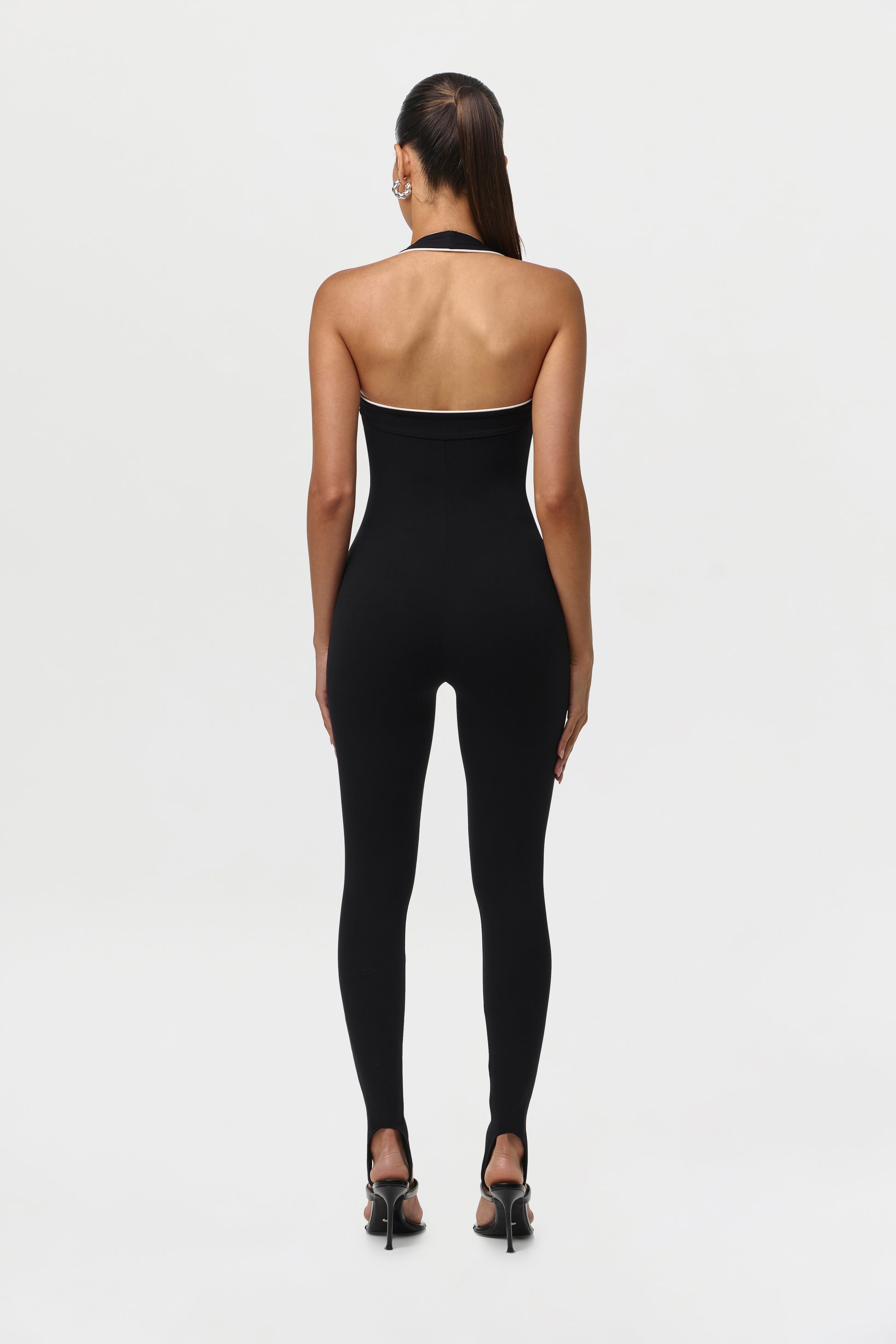 Black Sporty Naked Jumpsuit