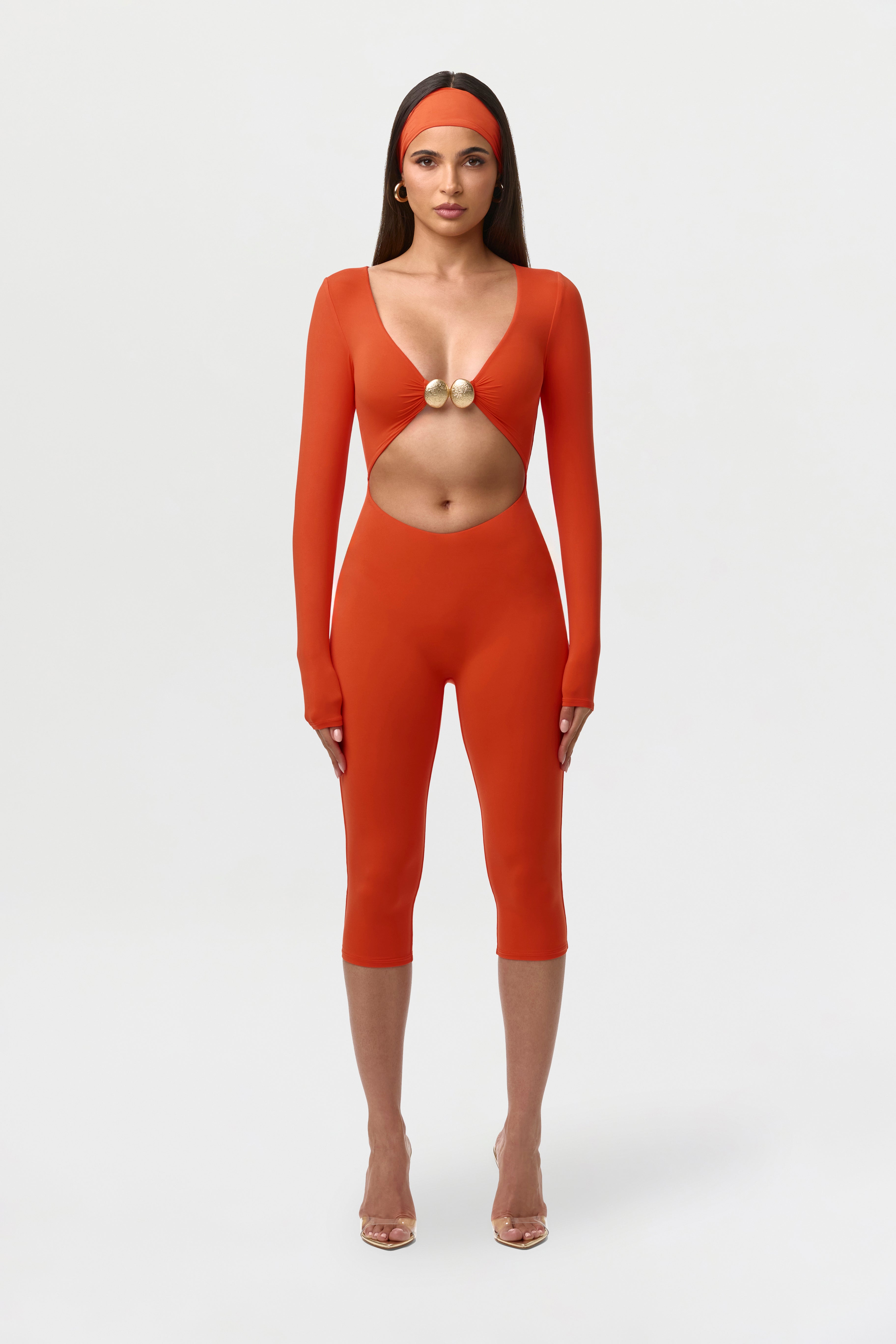 Naked Cutout Capri Jumpsuit