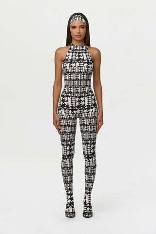 Naked Print Racerback Closed Toe Jumpsuit