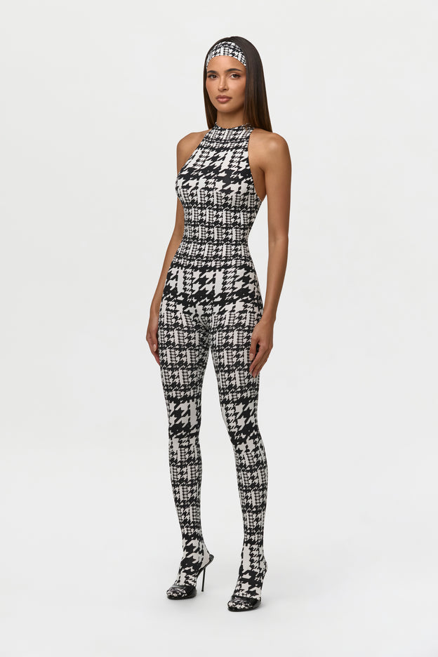 Naked Print Racerback Closed Toe Jumpsuit Petite
