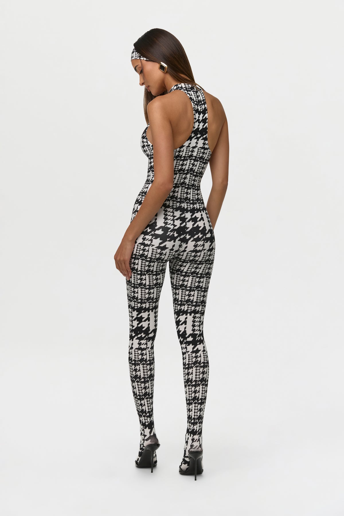 Naked Print Racerback Closed Toe Jumpsuit Petite