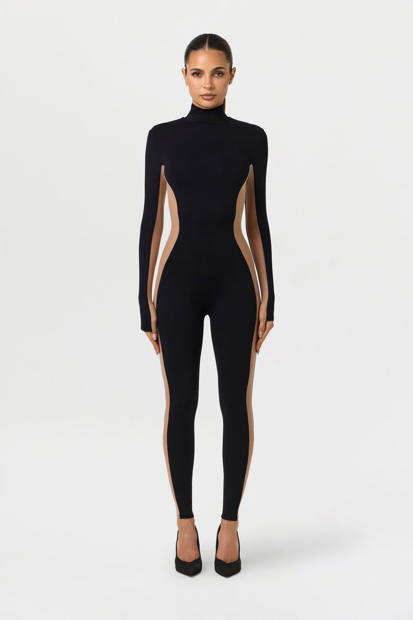 Naked Form Two-Tone Jumpsuit Petite
