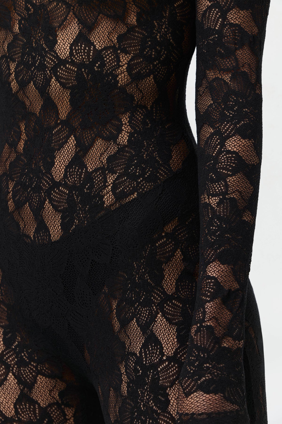 Stretch Lace Closed Toe Jumpsuit