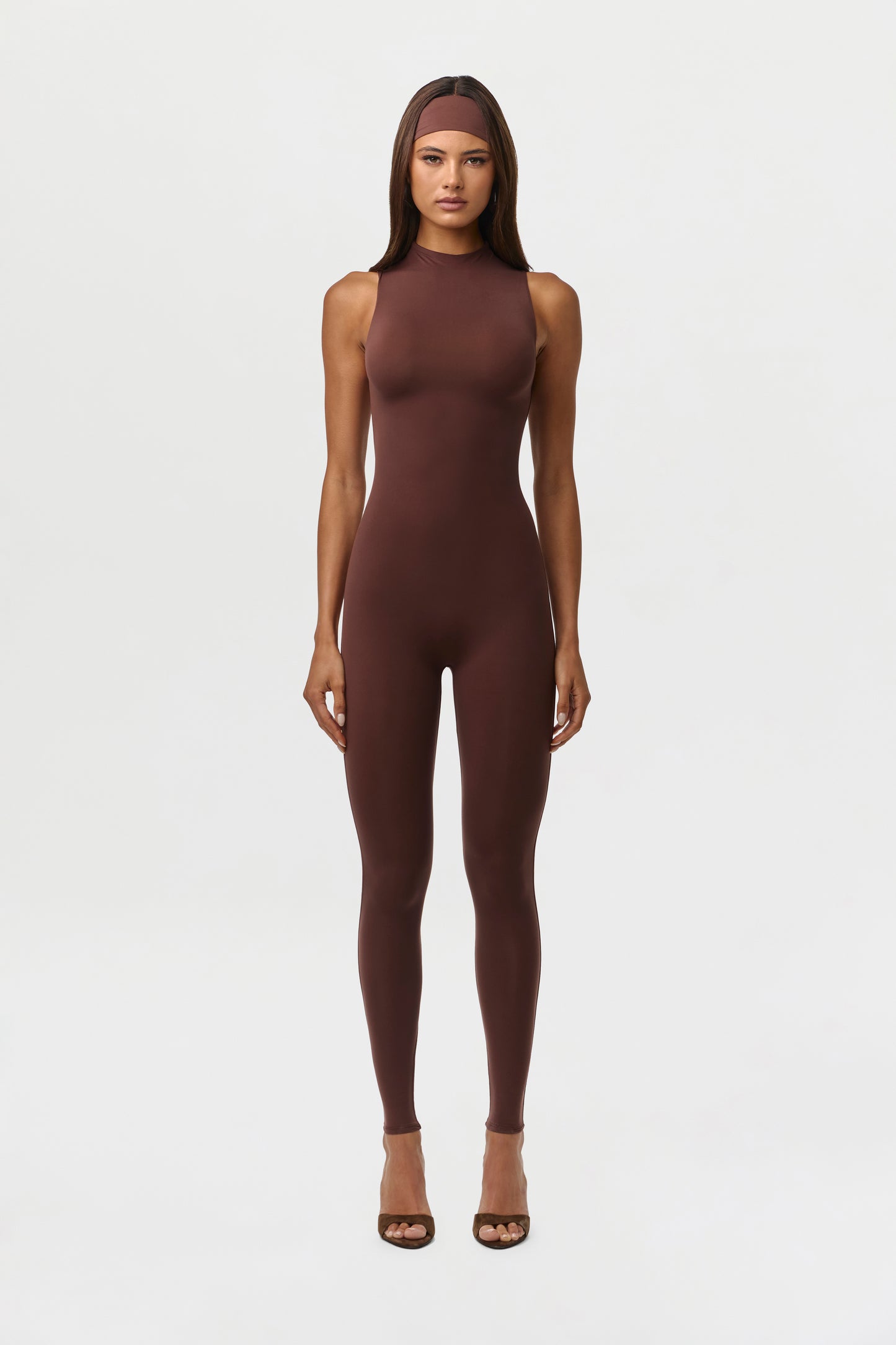 Chocolate Naked Sleeveless Jumpsuit