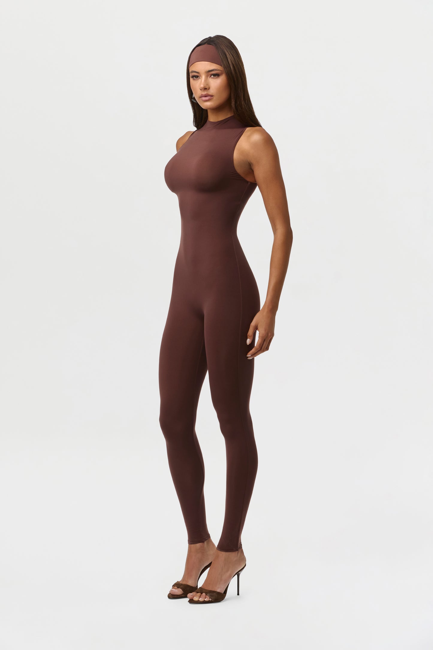 Chocolate Naked Sleeveless Jumpsuit