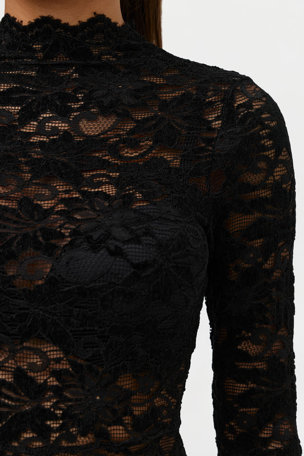 Stretch Lace Velvet Bootcut Jumpsuit