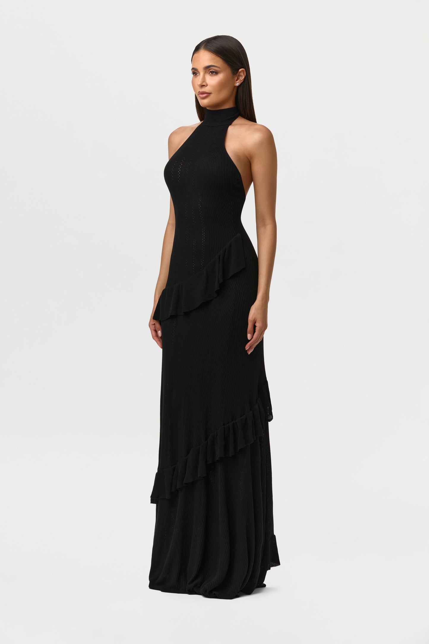 Knit Sleeveless Flare Maxi Dress