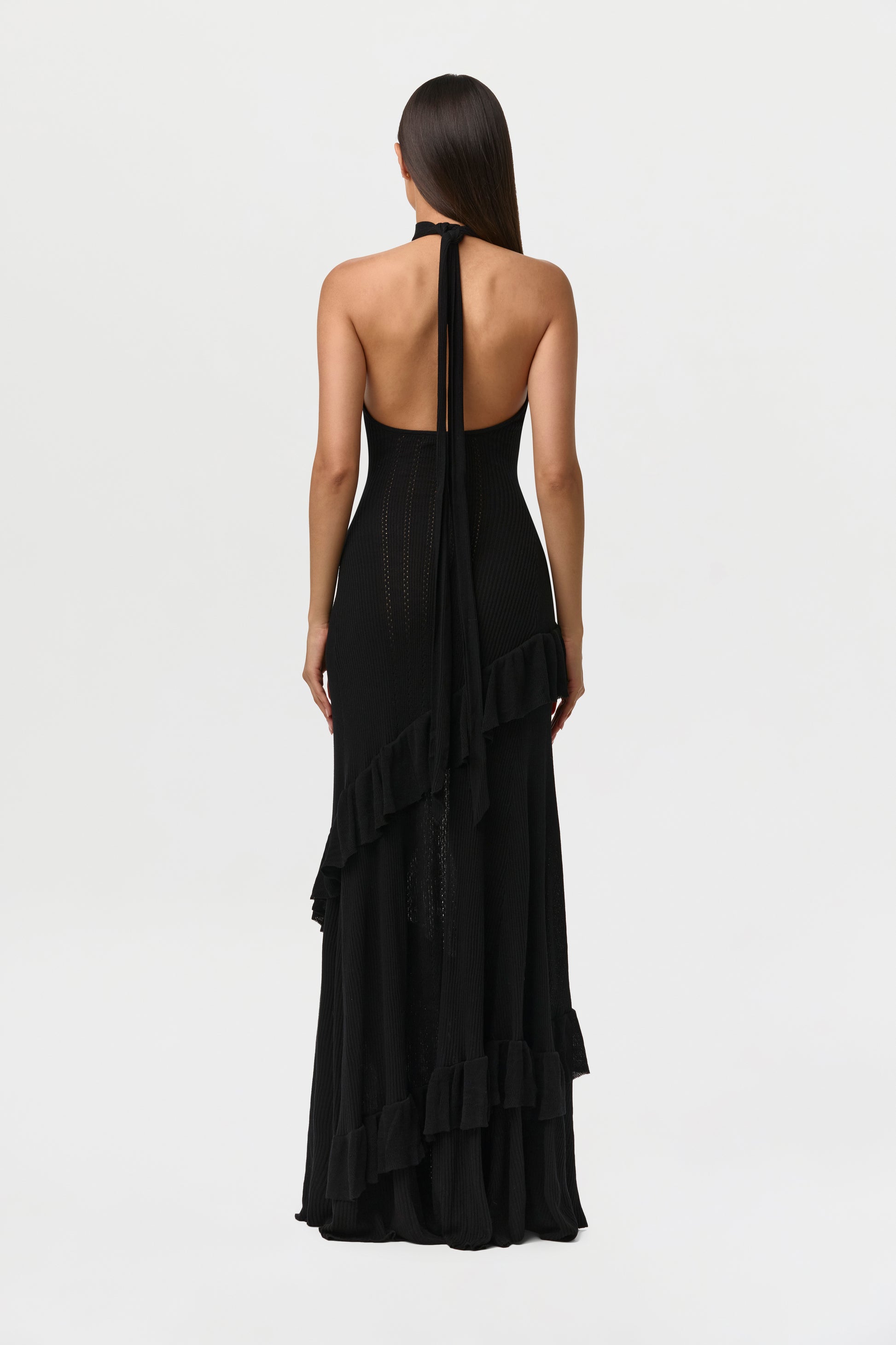 Knit Sleeveless Flare Maxi Dress