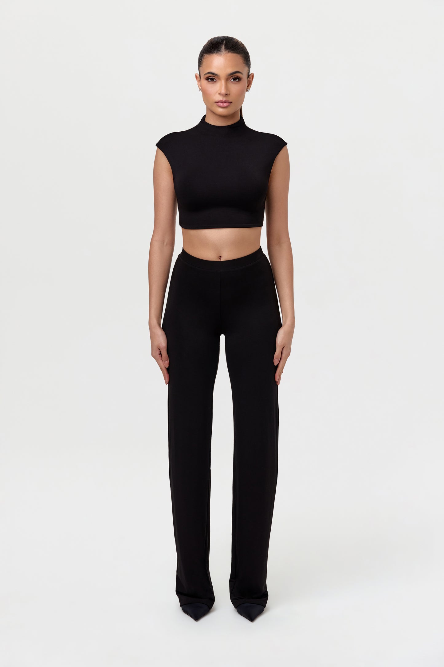 Smooth Cap Sleeve Crop Top