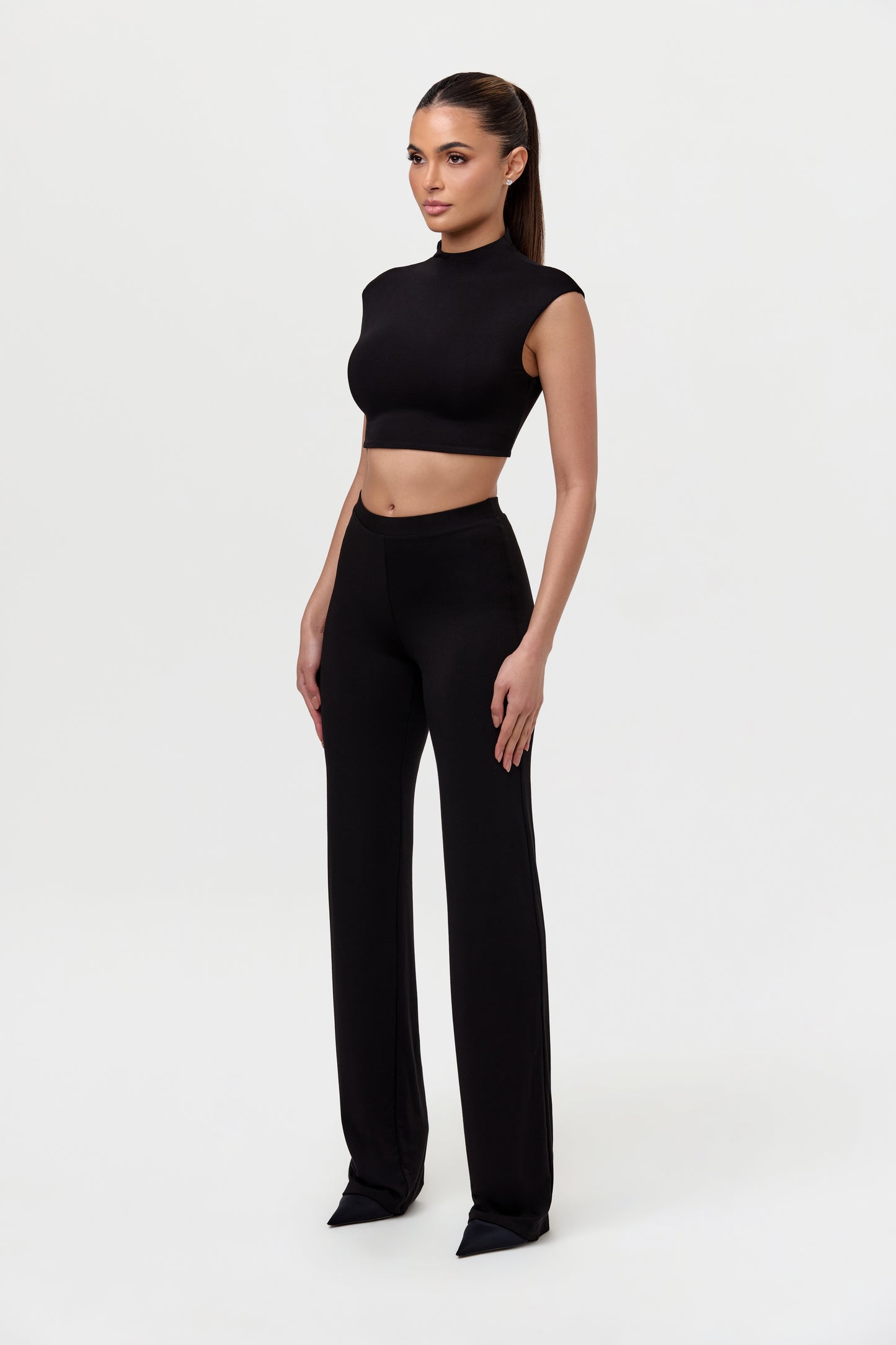 Smooth Cap Sleeve Crop Top