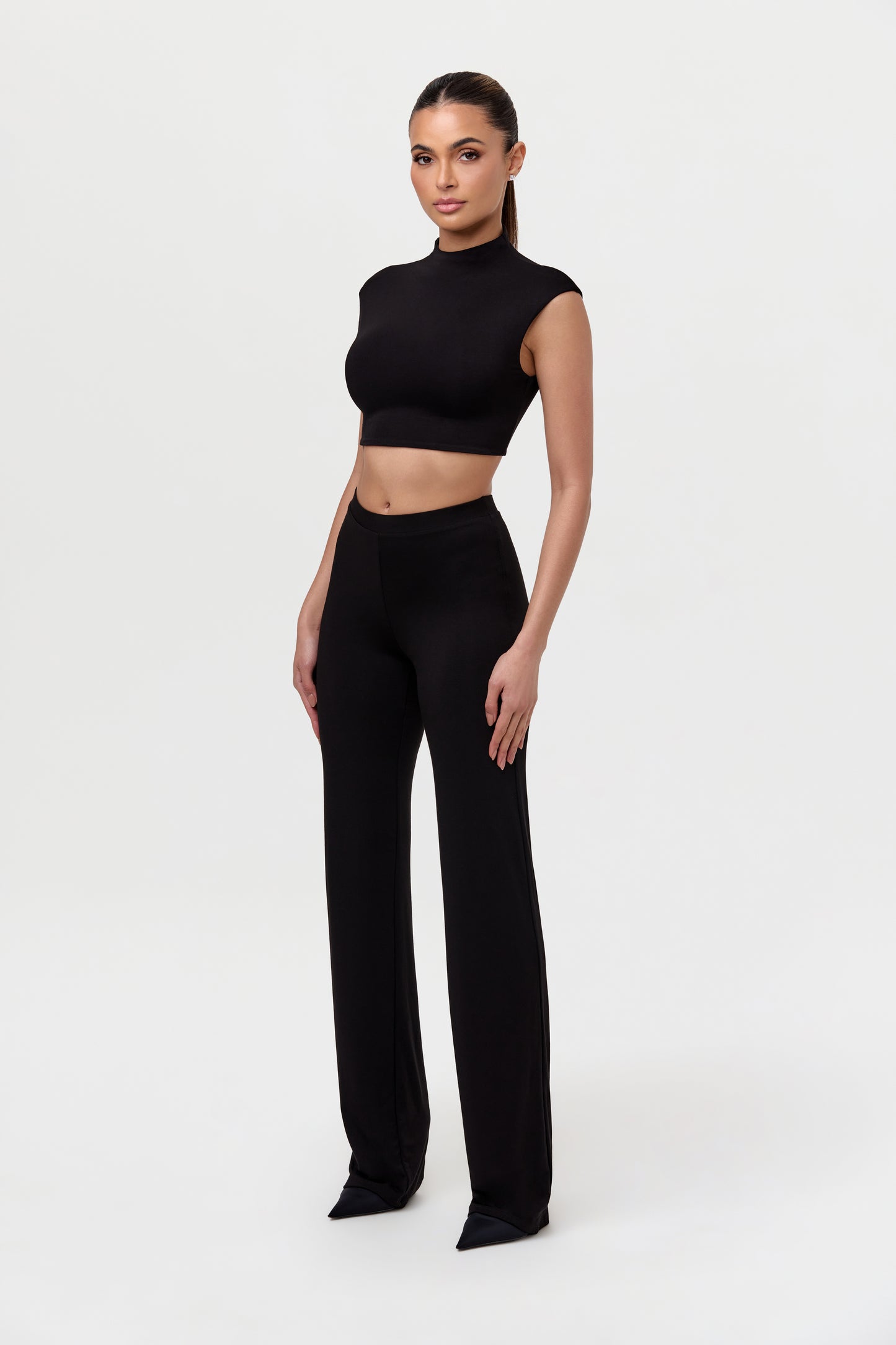 Smooth Cap Sleeve Crop Top