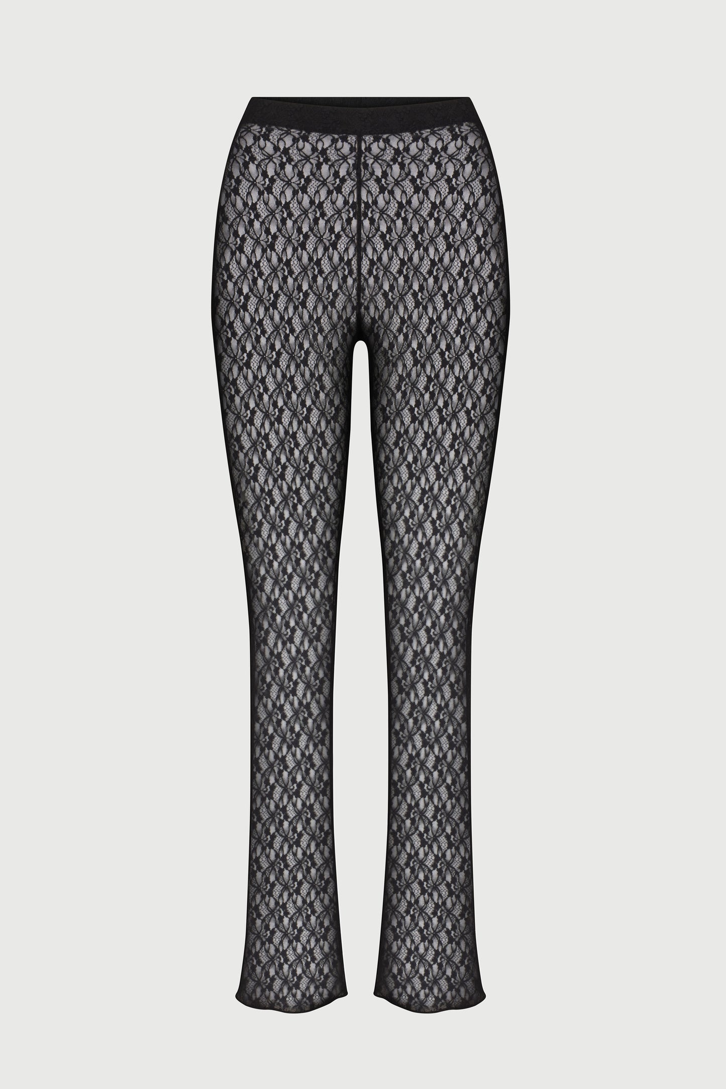 Stretch Lace Straight-Leg Pant