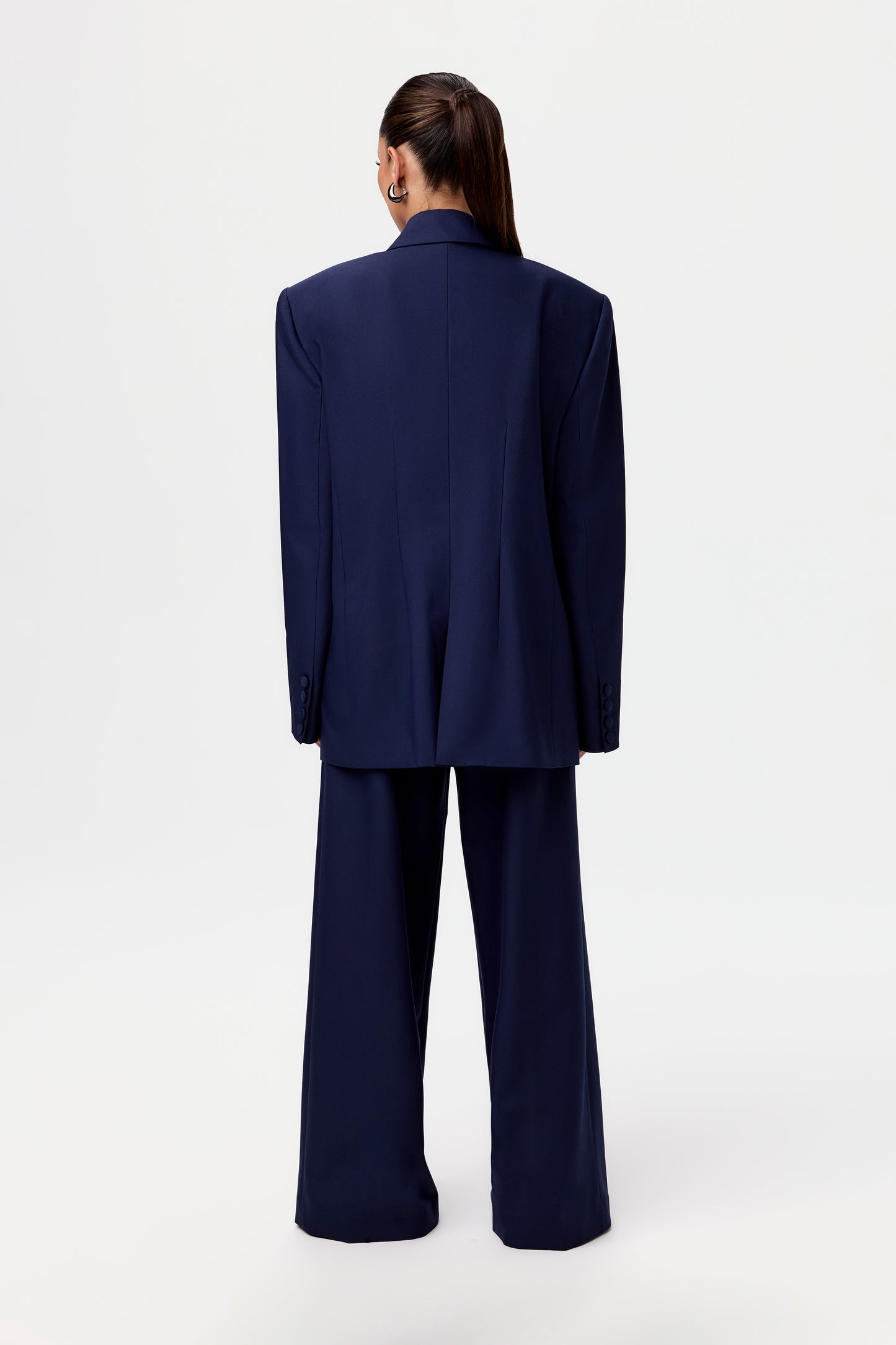 Suiting Wide-Leg Pleated Pant