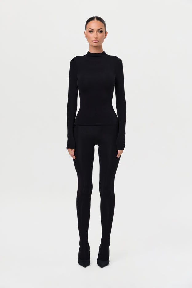 Naked Mock Neck Top