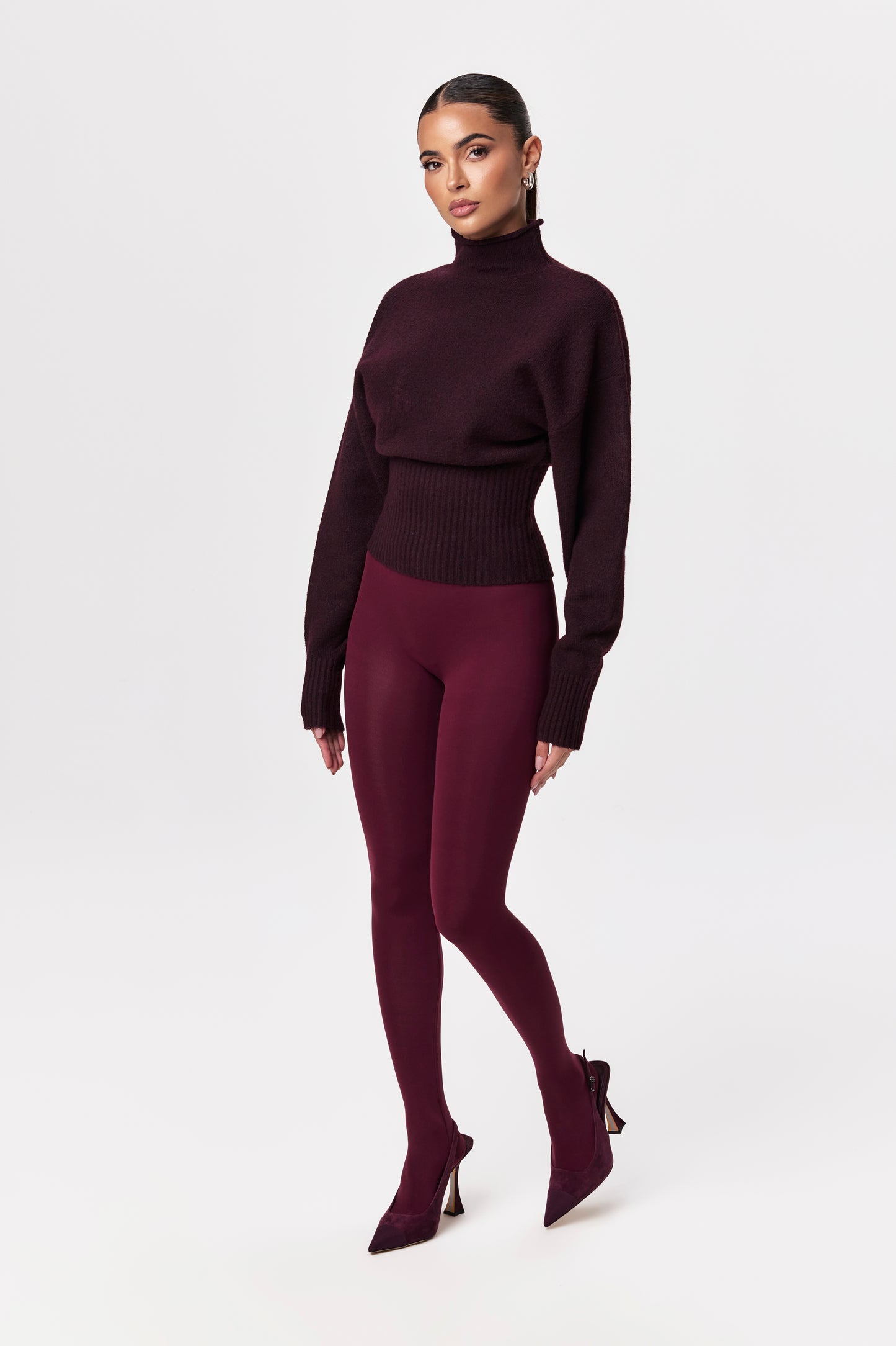 Ribbed-Knit Sculpt Sweater Top