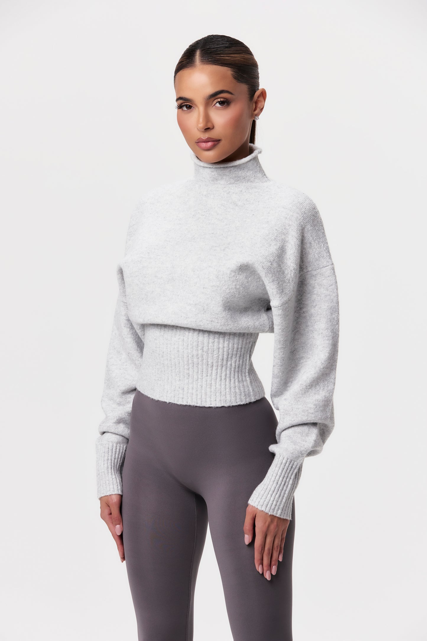 Ribbed-Knit Sculpt Sweater Top