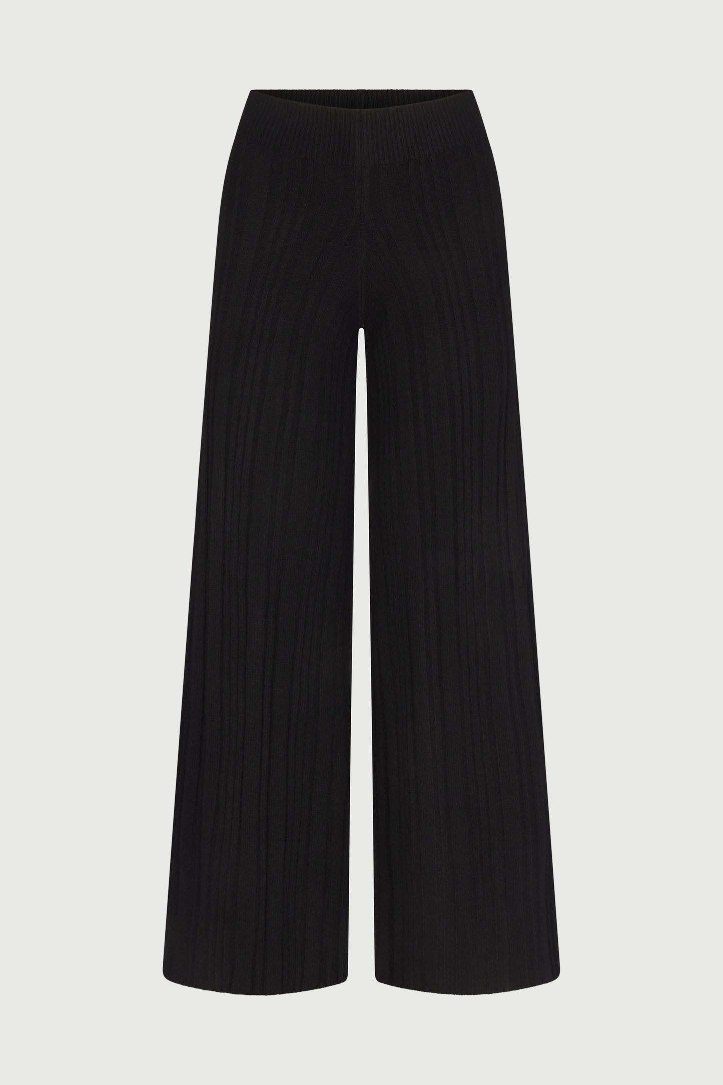 Ribbed-Knit Wide-leg Pant