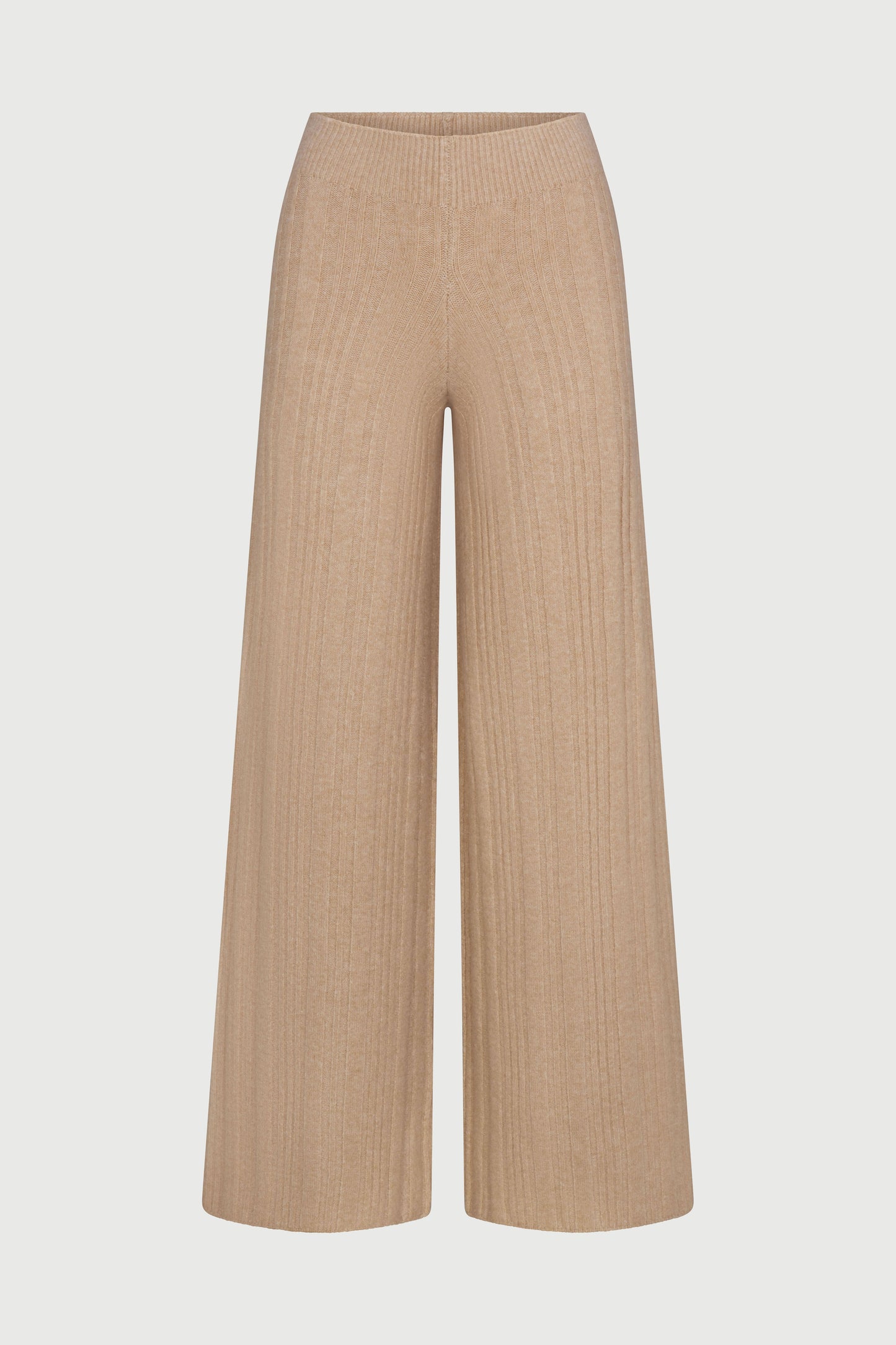 Ribbed-Knit Wide-leg Pant