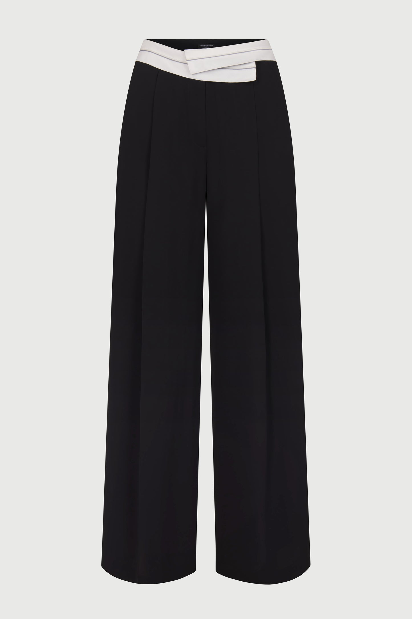 Contrast V-Waist Palazzo Pants