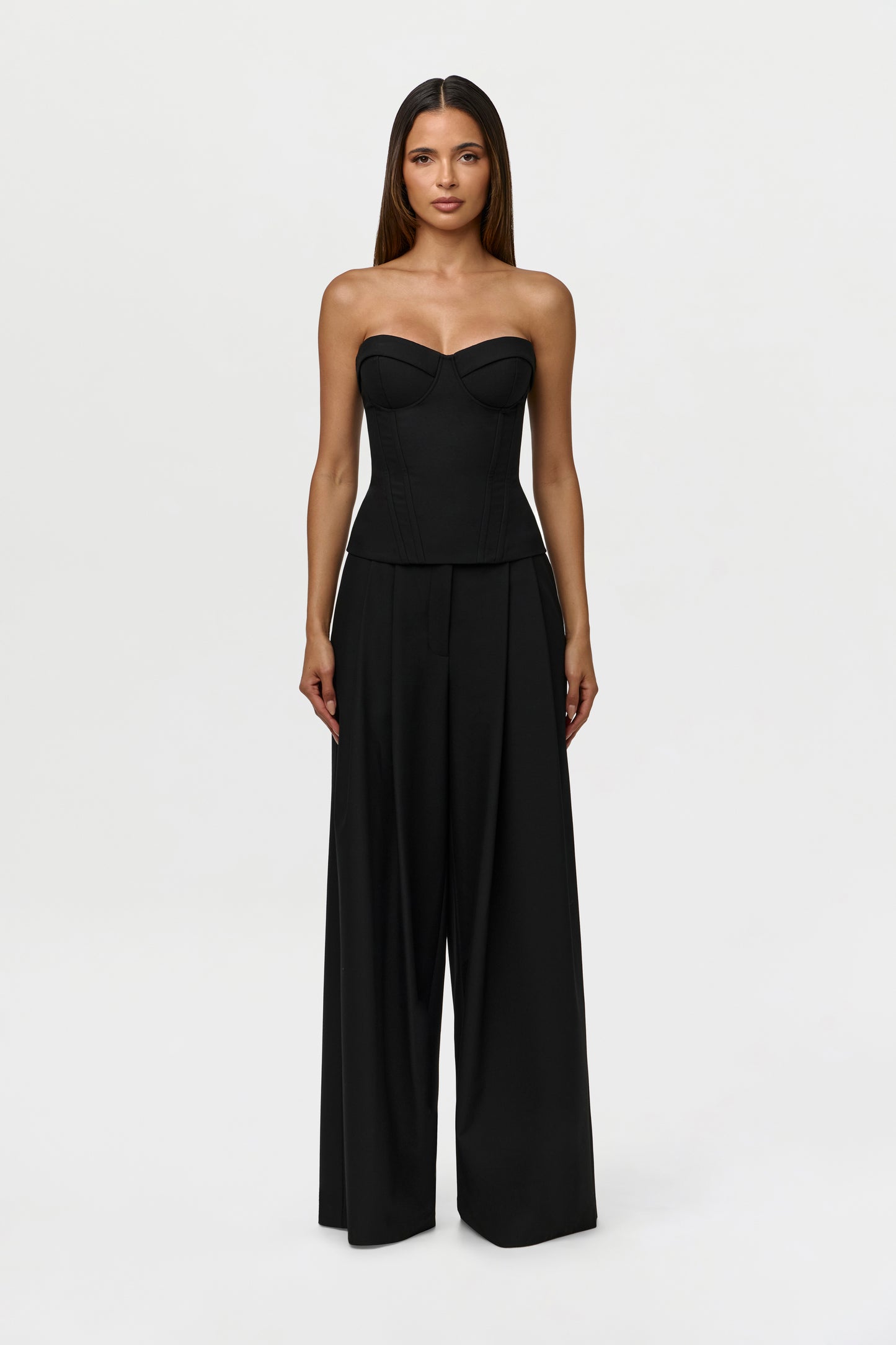 Suiting Pleated Wide-Leg Pant – Naked Wardrobe