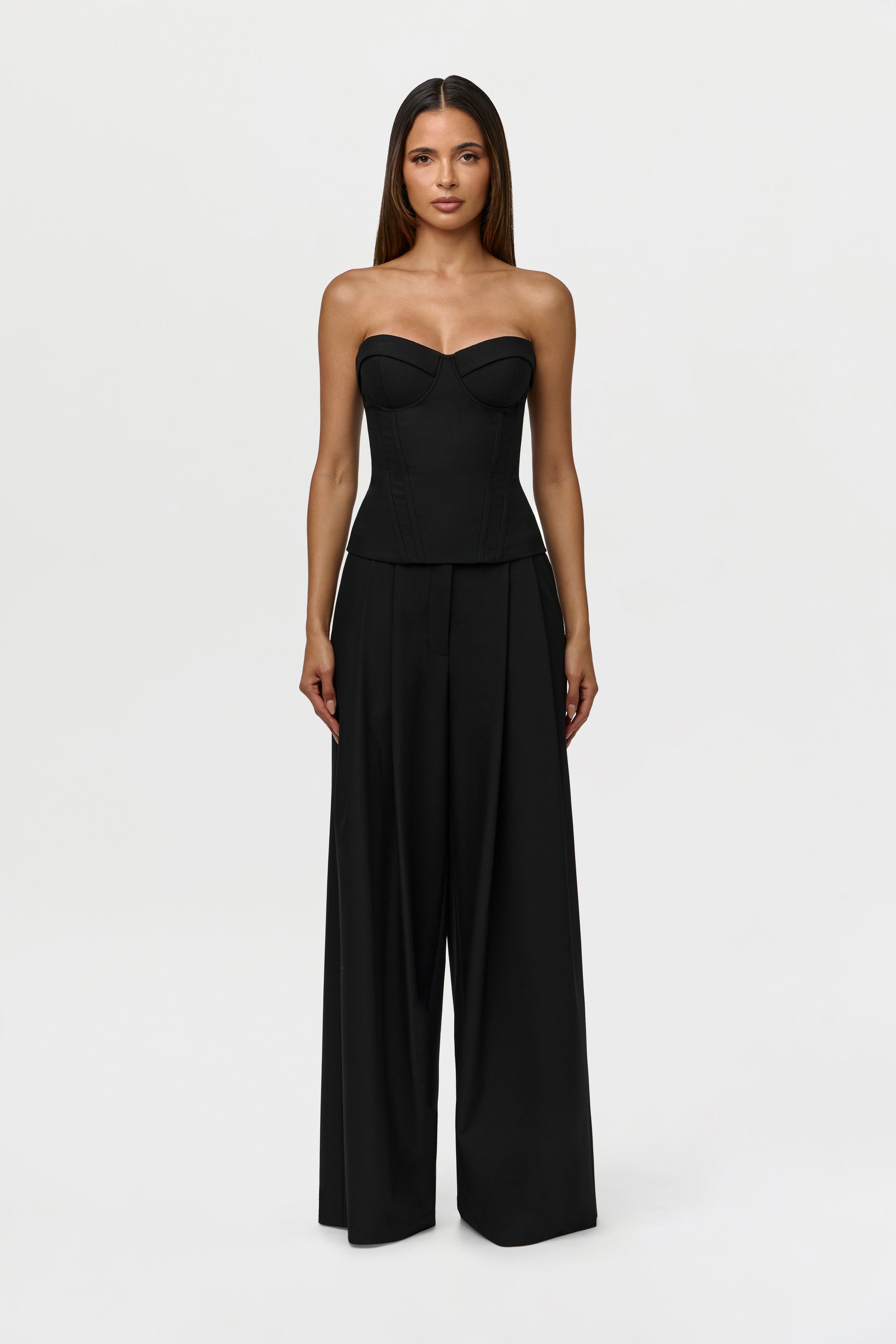 Suiting Pleated Wide-Leg Pant