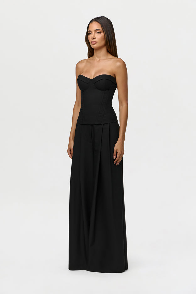 Suiting Pleated Wide-Leg Pant