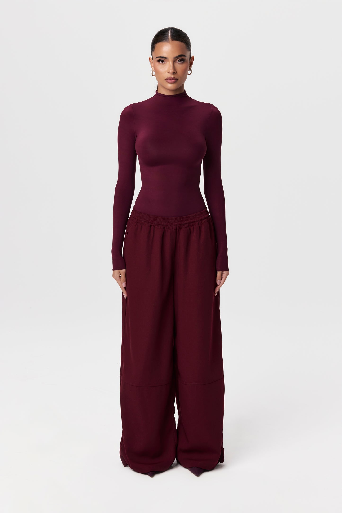 Wide-Leg Track Pant