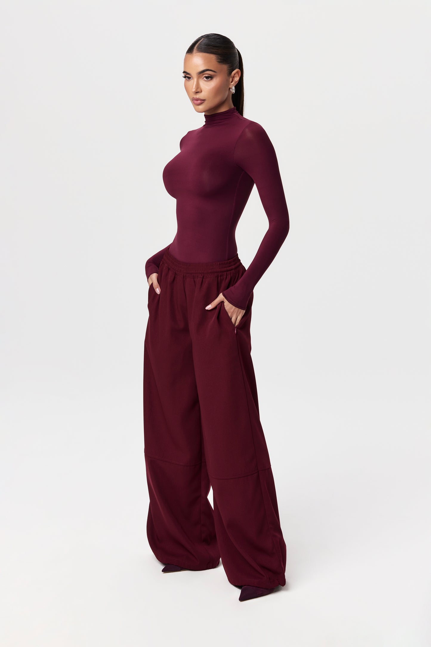 Wide-Leg Track Pant