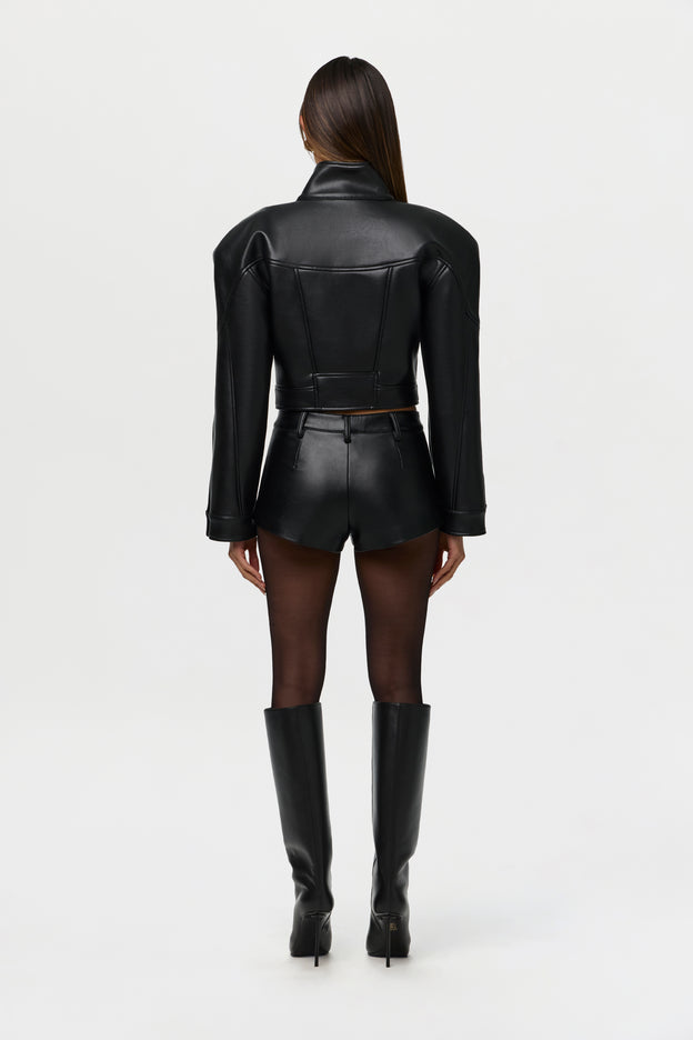 Vegan Leather Hot Pants
