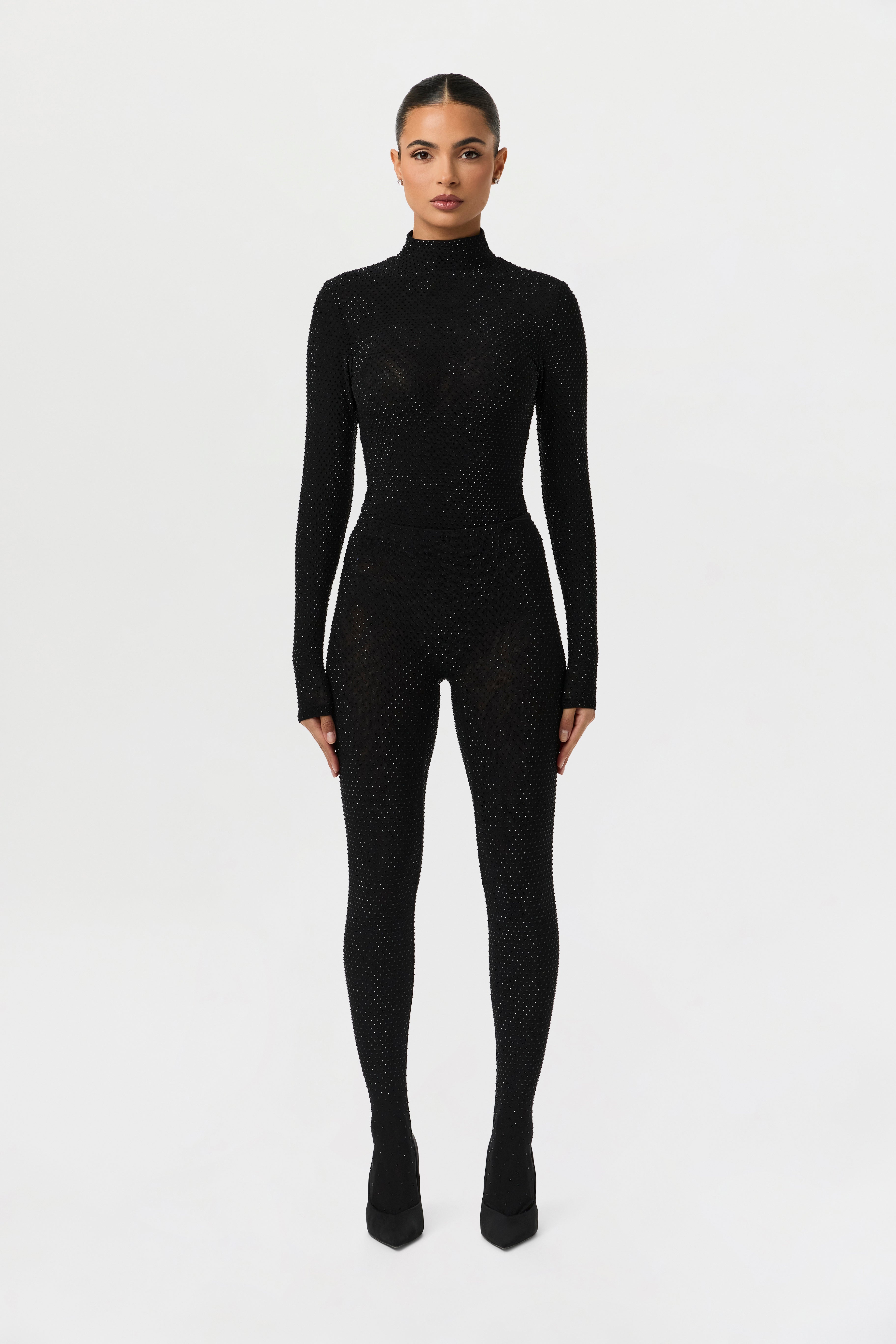 Crystal Closed Toe Leggings