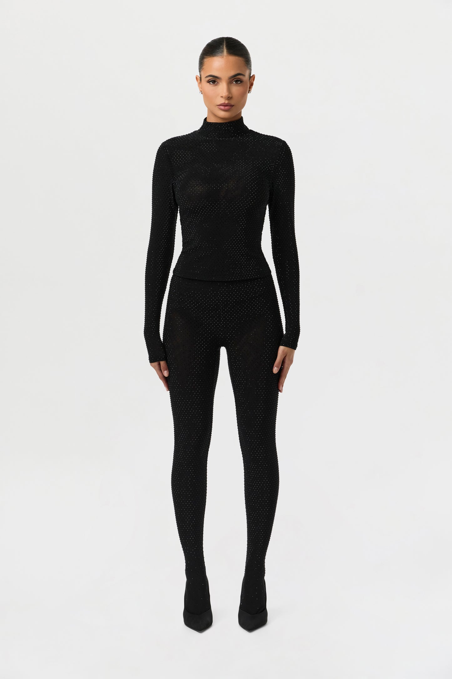 Crystal Closed Toe Leggings