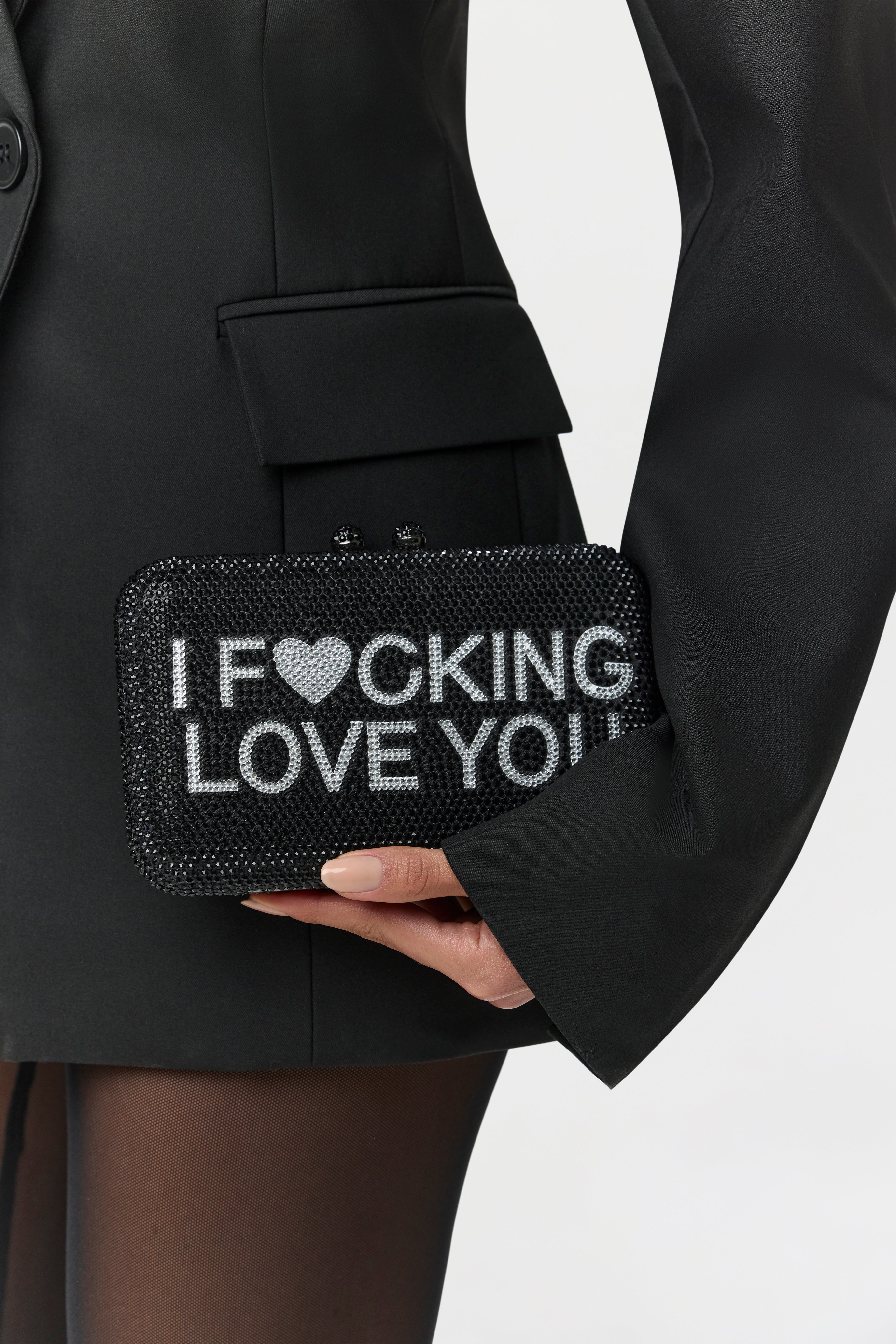 IFLY Rhinestone Clutch