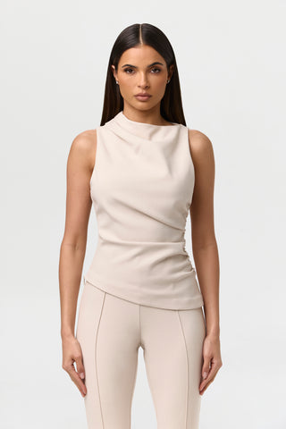 Suiting Ruched Asymmetric Top