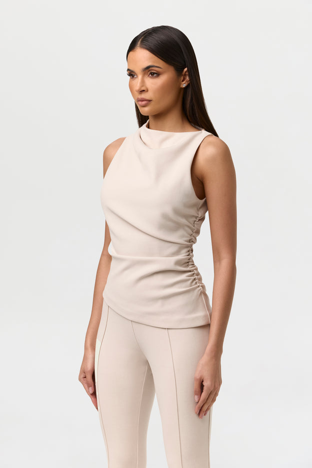Suiting Ruched Asymmetric Top