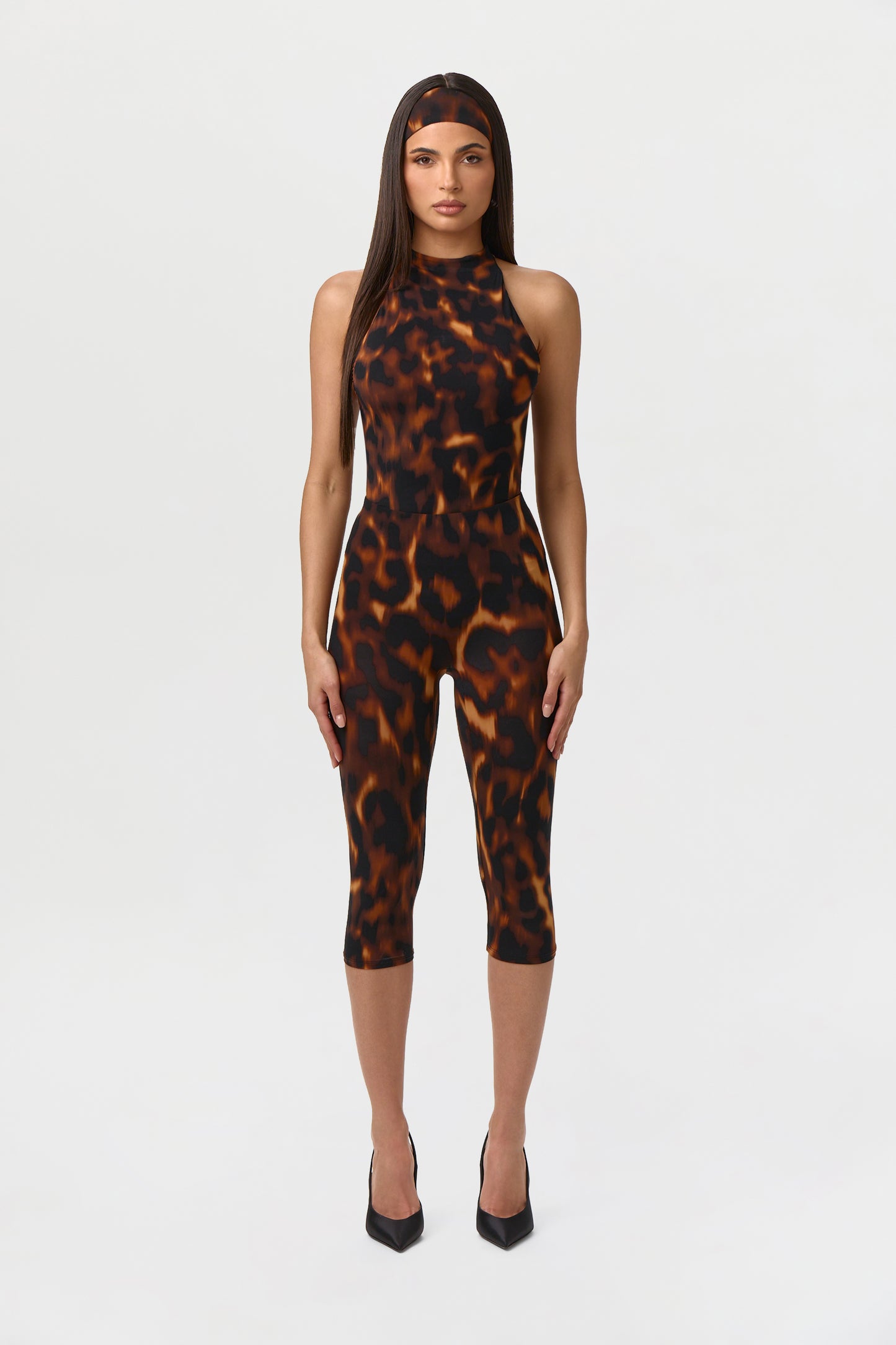 Naked Print Racerback Bodysuit
