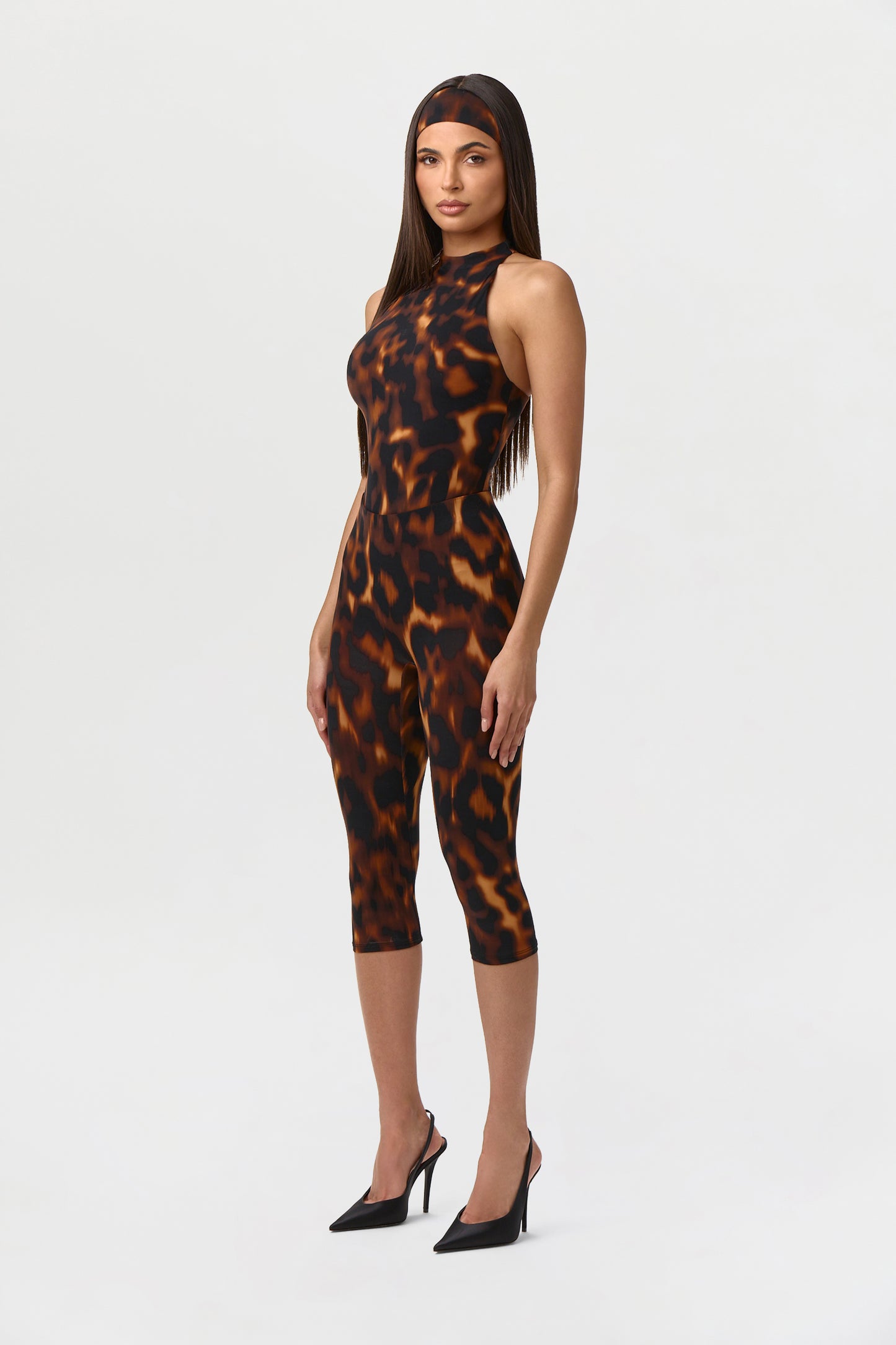 Naked Print Racerback Bodysuit