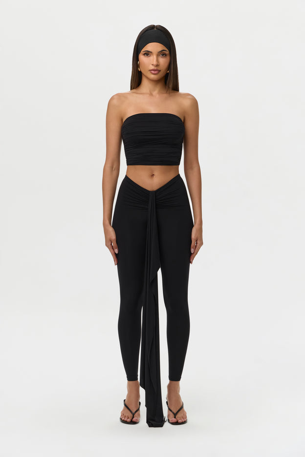 Naked V-Waist Drape Leggings