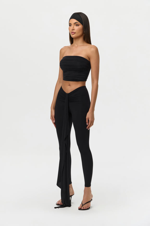 Naked V-Waist Drape Leggings